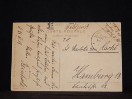 Germany 1918 SMS Nautilus Ship Mail Card To Hamburg__(L-32463) - Cartas