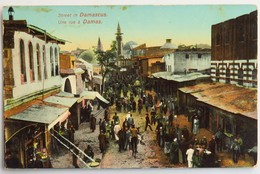 C. P. A. Couleur : SYRIA : Street In DAMASCUS, Une Rue à Damas, En 1919 - Syrie