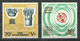 Egypt - 1980 - ( UN Day - Campaign To Save Egyptian Monuments & Intl. Telecommunications Day ) - MNH (**) - Egyptologie