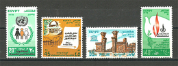 Egypt - 1978 - ( UNESCO - UN Day - Sanctuary Of Isis At Philae - Aqsa - Refugee ) - MNH (**) - Egyptologie
