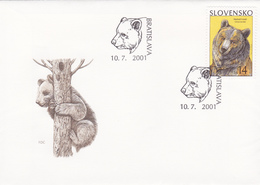 Slovakia, Mammals, Carnivores, Bear - FDC