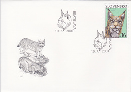 Slovakia, Mammals, Carnivores, Lynx - FDC