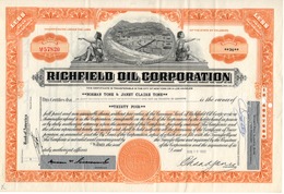 Titre De Bourse Made In USA - RICHFIELD OIL CORPORATION - 1962. - Petróleo