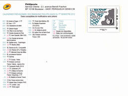 Programme 2012 Philaposte - Pseudo-officiële  Postwaardestukken