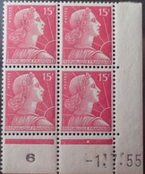 R1949/1579 - 1955 - TYPE MARIANNE DE MULLER - BLOC -  N°1011 TIMBRES NEUFS** CdF Daté - 1950-1959