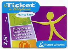 TELECARTE-LE TICKET DE TELEPHONE FRANCE EASY-2005-7.5€ - Tickets FT