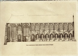 THUIN-AULNE-COUPE LONGITUDINALE-MAQUETTE DE CLOQUET-EGLISE ABBATIALE - Thuin