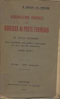 1926 NOMENCLATURE GENERALE DES BUREAUX DE POSTE FRANCAIS 1849 1876 - Filatelia E Historia De Correos