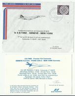 1982 Concorde 1er Vol Genève - New York Avec Certificat - Concorde