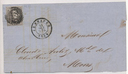 1859 ONVOLLEDIGE BRIEF MET OCB10A(PL VII) VAN JEMMAPES NAAR MONS ZIE SCAN(S) VL - 1849-1865 Medaillons (Varia)