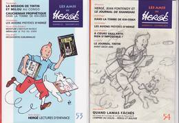 Hergé, Lot De 2 Revues "Les Amis De Hergé" N° 53/54 - Hergé