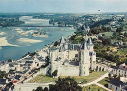 CPSM 10X15 . Vue Aérienne  (49) SAUMUR. Le Château Et La Loire - Saumur