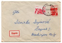 Letter - Postmark Osijek, 23.4.1963 / Zagreb, 24.4.1963. / Beograd, 23.4.1963., Yugoslavia, Expres Mail - Autres & Non Classés