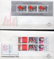 Rote Kreuz 1978 Niederlande Blocks 18+19 FDC 5€ Schulkind Bloque Hb Children Blocs Red Cross Sheets Cover Bf UNICEF - Erste Hilfe