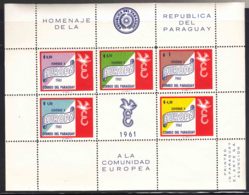 Paraguay 1961 Europa Mi#Block 14 Mint Never Hinged - Paraguay