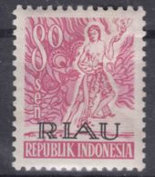 Indonesia 1954 RIAU Islands Overprint Mi#15 Mint Hinged - Indonésie
