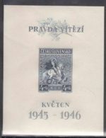 Czechoslovakia 1946 Mi#Block 8 Mint Never Hinged - Unused Stamps