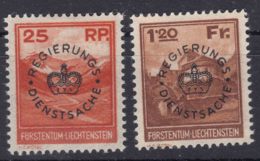 Liechtenstein 1933 Postage Due Mi#9-10 Mint Hinged - Unused Stamps