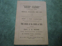 "KEEP CLEAR!" A Nautical Game, Consisting Of Models, Diagrams, And Key (dépliant 3 Volets) - 1900-1949