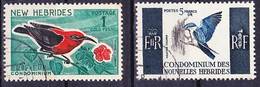 New Hebrides 1966 Bird Definitives Mi 238, 243; Yv 244, 255 Used O, I Sell My Collection! - Usados