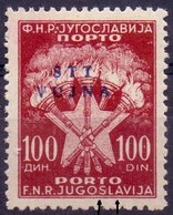 VUJNA - ERROR  PORTO  DAMAGED  "T" + BROKEN "A". - **MNH - 1952 - Postage Due