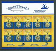Australia 2005 Rotary Self Adhesive Sheet Of 10 Pacific Explorer Stamp Expo In Margin MNH - Ongebruikt