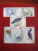 Tamura Phonecard,wild Birds, Set Of 6, Used - Indonésie