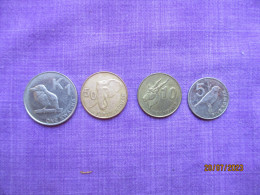 Zambia: 4 Pièces 5 Ngwee, 10 Ngwee, 50 Ngwee & 1 Kwacha 2012 - Zambia