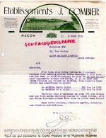 71- MACON- RARE LETTRE J. COMBIER- EDITEUR CARTES POSTALES IMPRIMERIE   PAPETERIE- 4 RUE AGUT -1935 - Imprimerie & Papeterie