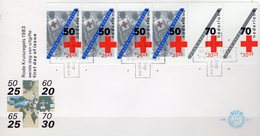 1983 Rotes Kreuz Niederlande HBl.30 FDC 7€ 1.Hilfe Medicine Bloque Hoja Bloc Red Cross Se-tenant Cover Bf NEDERLAND - Erste Hilfe