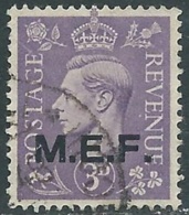 1943-47 OCCUPAZIONE BRITANNICA MEF USATO 3 P - RB39-8 - Occ. Britanique MEF