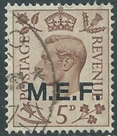 1943-47 OCCUPAZIONE BRITANNICA MEF USATO 5 P - RB39-6 - Occ. Britanique MEF