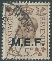 1943-47 OCCUPAZIONE BRITANNICA MEF USATO 5 P - RB39-10 - Occ. Britanique MEF