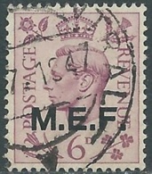 1943-47 OCCUPAZIONE BRITANNICA MEF USATO 6 P - RB39 - Occ. Britanique MEF