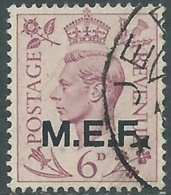 1943-47 OCCUPAZIONE BRITANNICA MEF USATO 6 P - RB39-6 - Occ. Britanique MEF