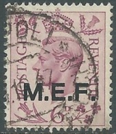 1943-47 OCCUPAZIONE BRITANNICA MEF USATO 6 P - RB39-7 - Occ. Britanique MEF