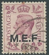 1943-47 OCCUPAZIONE BRITANNICA MEF USATO 6 P - RB39-10 - Occ. Britanique MEF