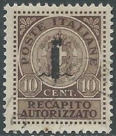 1944 RSI RECAPITO AUTORIZZATO USATO 10 CENT - RB39-5 - Express Mail