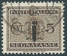 1944 RSI SEGNATASSE USATO 5 CENT - RB40-9 - Portomarken