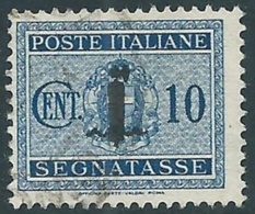 1944 RSI SEGNATASSE USATO 10 CENT - RB40-9 - Portomarken