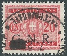 1944 RSI SEGNATASSE USATO 20 CENT BRESCIA - RB34-8 - Portomarken