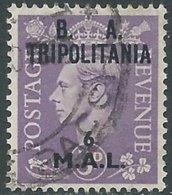 1948 OCCUPAZIONE BRITANNICA TRIPOLITANIA BMA USATO 6 MAL - RB39-4 - Tripolitaine