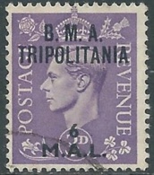 1948 OCCUPAZIONE BRITANNICA TRIPOLITANIA BMA USATO 6 MAL - RB39-5 - Tripolitaine