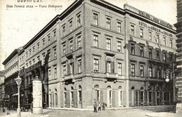 Old LITHO Postcard HUNGARY - BUDAPEST, Déák Ferencz Utcza - Franz Déákgasse, HOTEL ZUR KÖNIGIN VON ENGLAND - Ungarn