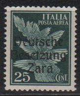 1943 Occupazione Tedesca Zara 25 C.  P.a. MNH - Deutsche Bes.: Zara