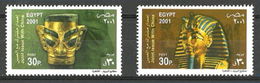 Egypt - 2001 - ( Joint With China - Mask Of San Xing Due & Funerary Mask Of King Tutankhamen ) - MNH (**) - Emissions Communes