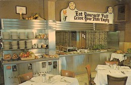 USA Lancaster PA Amish Land " Miller's Smorgasbord Buffet Interior " ~1957 - Lancaster