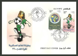 Egypt - 2001 - FDC - ( Egypt's Victory In World Military Soccer Championship ) - Cartas & Documentos