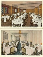 NEW YORK Manhattan " The Dining Rooms Of Hotel Bristol " TWO Different Cards ~1920 - Broadway