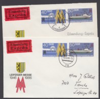 Mi-Nr. U4, 2 Eilboten- Belege, Versch. Stempel "Leipzig", Je Ankunft - Umschläge - Gebraucht